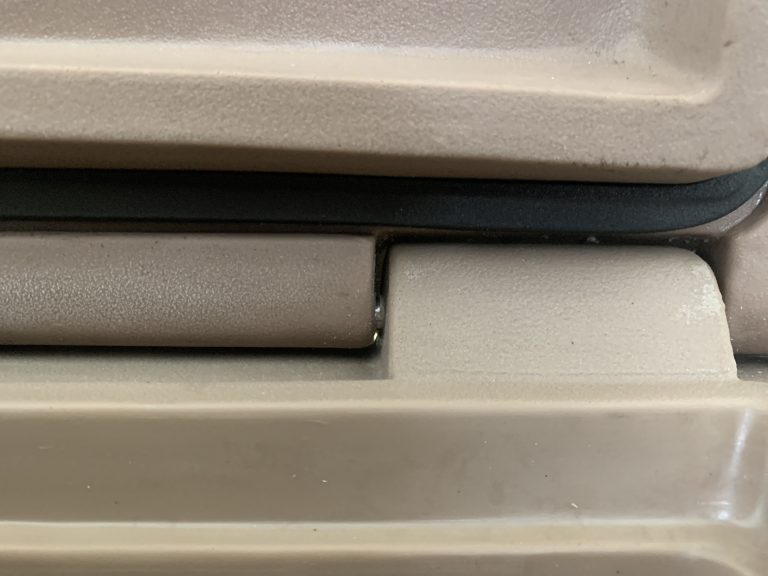 "UNBREAKABLE" LID HINGES MOULDED INTO BOX BODY WITH STAINLESS STEEL PINS